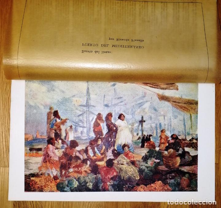 Coleccionismo: L&Aacute;MINA. Boceto del lienzo: PUERTO DEL MEDITERR&Aacute;NEO / Ricardo Planells. - Jos&eacute; Espasa e Hijos, [1924]