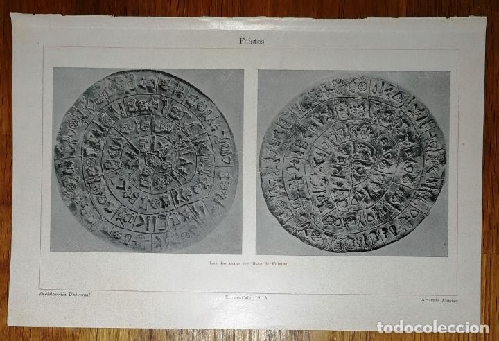 Collezionismo: L&Aacute;MINA. FAISTOS : Las dos caras del disco de Faistos. - Espasa-Calpe, 1924