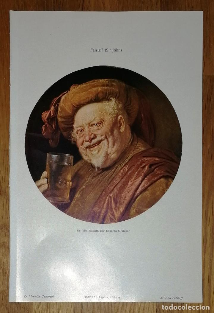 Coleccionismo: L&Aacute;MINA. FALSTAFF (Sir John) / por Eduardo Gr&uuml;tzner. - Espasa-Calpe, 1924