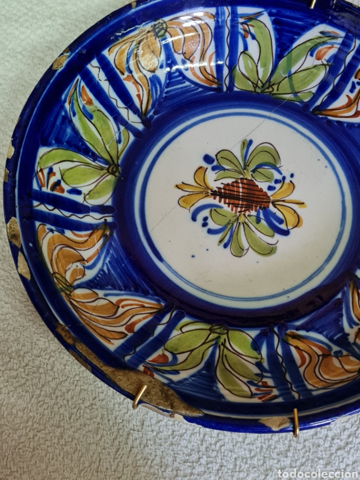 Coleccionismo: Plato antiguo con firma - Foto 2