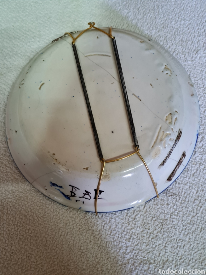 Coleccionismo: Plato antiguo con firma - Foto 5