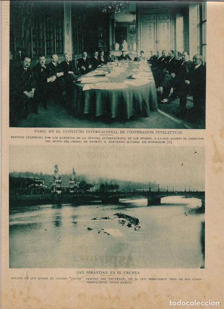 Collezionismo: A&Ntilde;O 1929 RECORTE PRENSA NAUFRAGIO VELERO COLON EN EL RIO URUMEA SAN SEBASTIAN