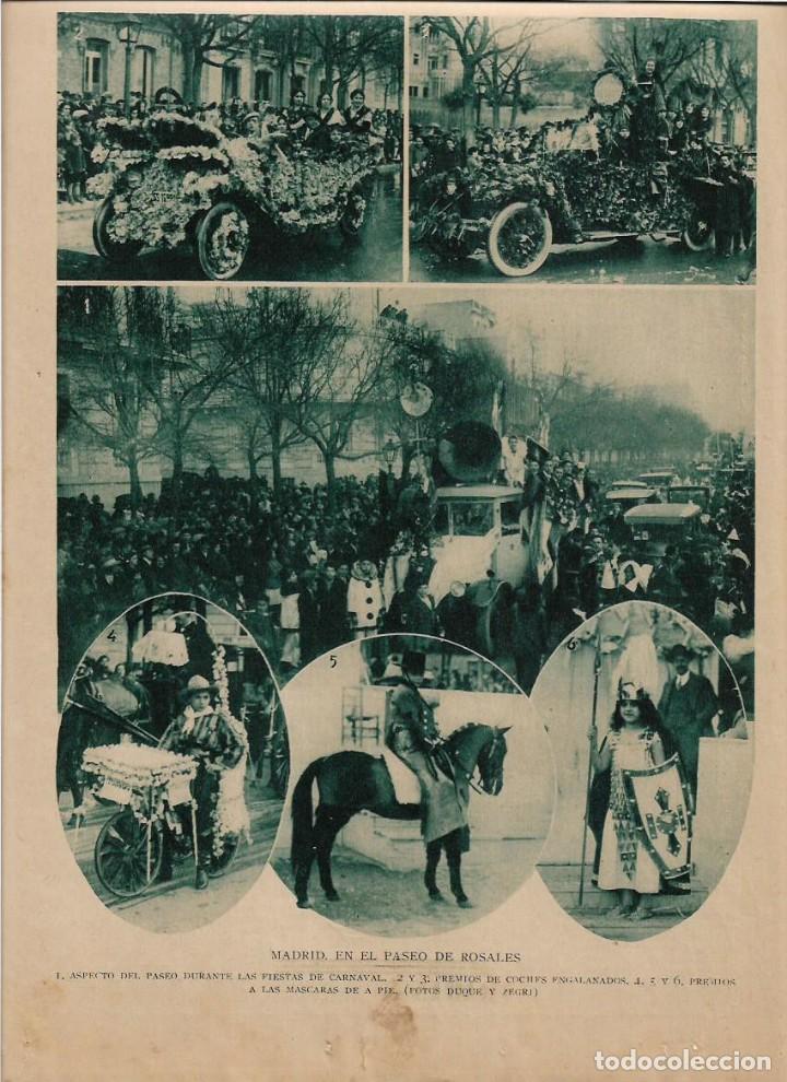 Collezionismo: A&Ntilde;O 1929 RECORTE PRENSA CARNAVAL EN EL PASEO DE ROSALES DE MADRID PREMIOS COCHES ENGALANADOS