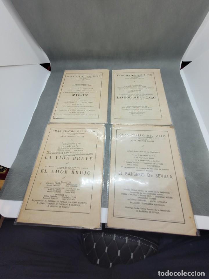 Coleccionismo: 4 Programas del Gran Teatro del Liceo 1945 Originales - Foto 1