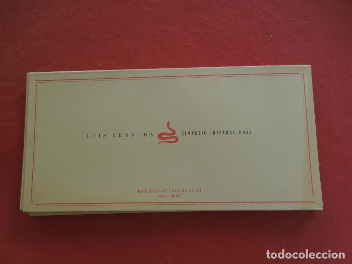 Coleccionismo: LUIS CERNUDA - SIMPOSIO INTERNACIONAL - PROGRAMA - MADRID/SEVILLA MAYO 2002. - Foto 2
