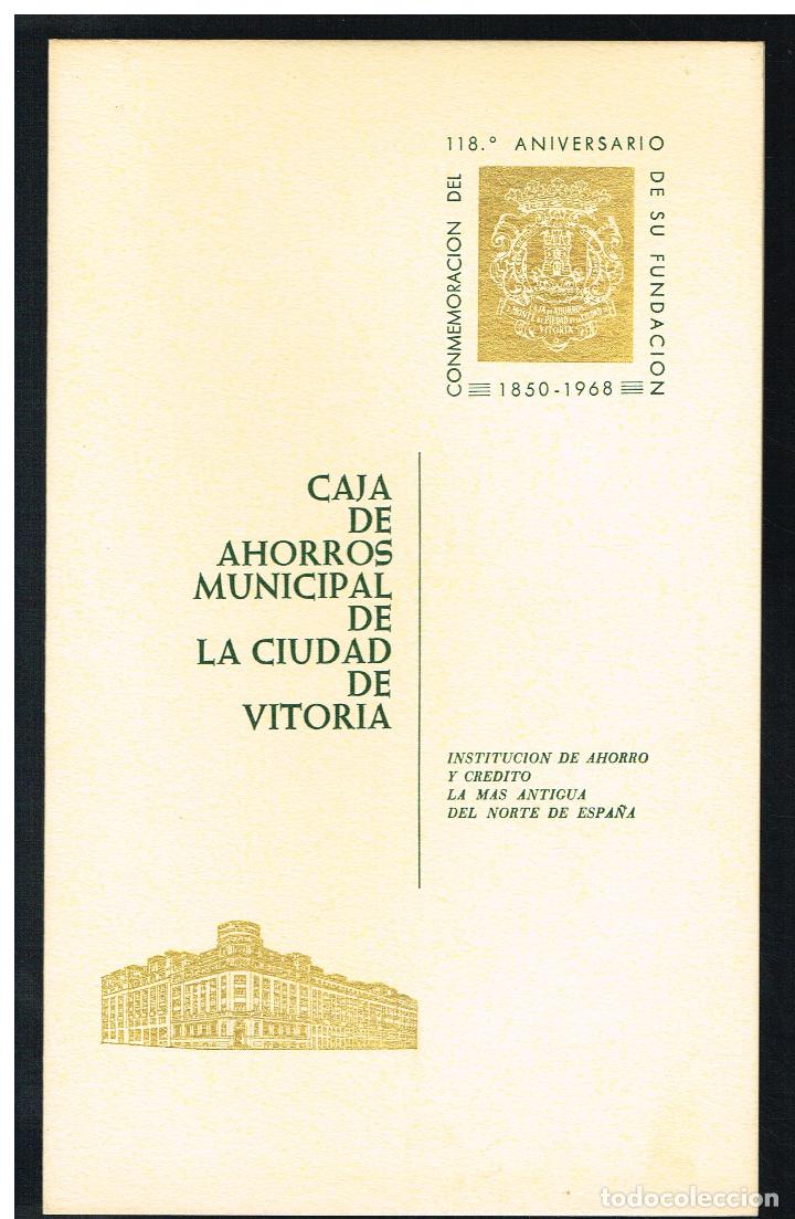Collectionnisme: CONMEMORACI&Oacute;N DEL 118 ANIVERSARIO DE SU FUNDACI&Oacute;N - CAJA AHORROS MUNICIPAL VITORIA - 1968