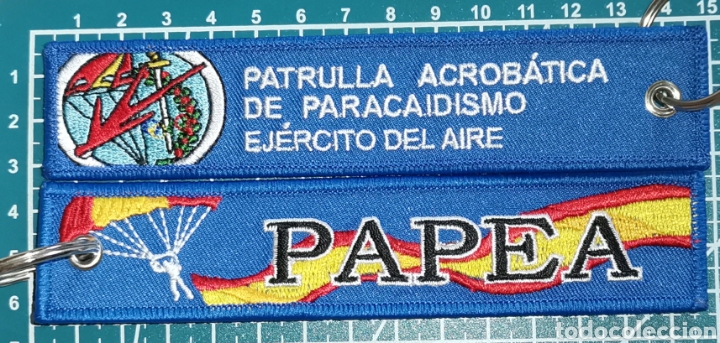 Coleccionismo: Llavero bordado PAPEA PATRULLA ACROB&Aacute;TICA DE PARACAIDISMO EJ&Eacute;RCITO DEL &Aacute;IRE ESPA&Ntilde;A