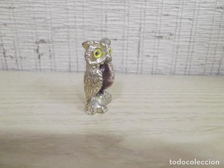 Coleccionismo: Buho dorado con caracola. - Foto 2
