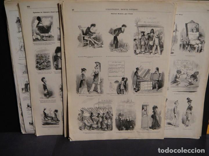 Coleccionismo: caricaturas autores franceses - 40 laminas - l'illustration - decada de 1840