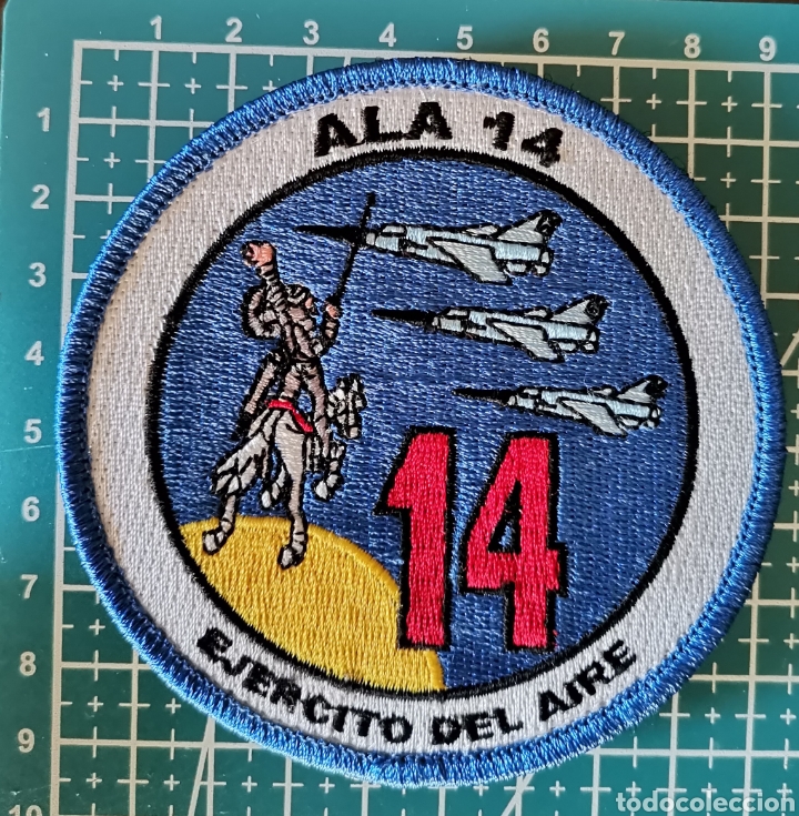 Coleccionismo: Parche bordado ALA 14 ALBACETE EJ&Eacute;RCITO DEL &Aacute;IRE ESPA&Ntilde;A