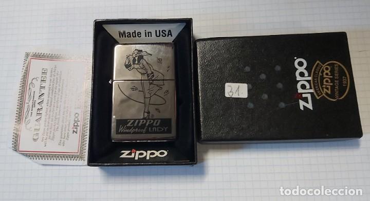 Coleccionismo: Mechero ZIPPO en caja, windproof Lady