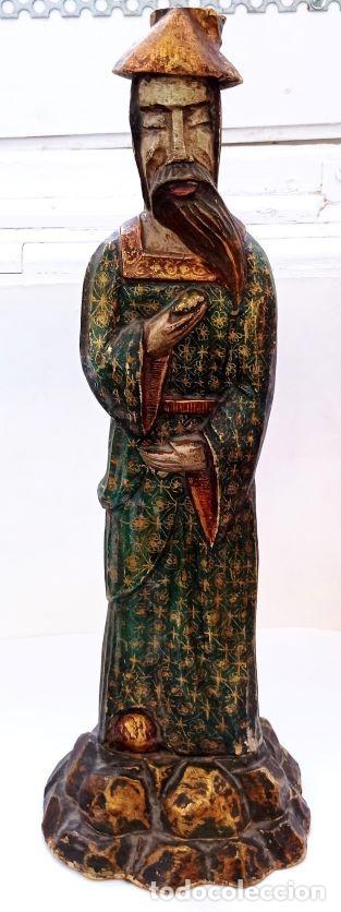 Collecting: BONITA FIGURA DE OCCIDENTAL, TALLADA EN MADERA. FIGURA-38