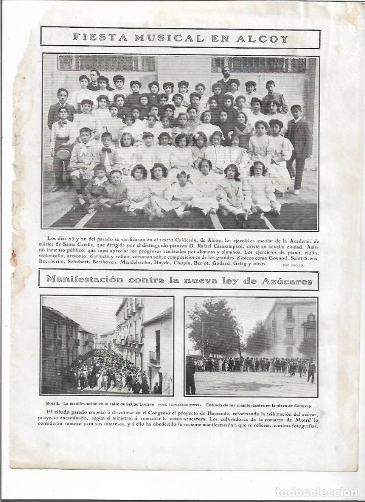 Collezionismo: A&Ntilde;O 1907 RECORTE PRENSA FIESTA MUSICAL EN TEATRO CALDERON ALCOY ALCOI ACADEMIA MUSICA SANTA CECILIA