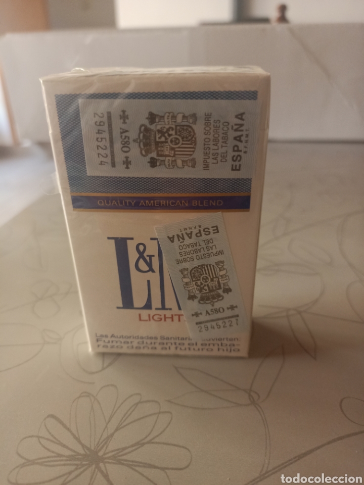 Collectionnisme: Rar&iacute;simo paquete cajetilla tabaco con doble sello LM L&M azul colecci&oacute;n sin advertencias sanitarias