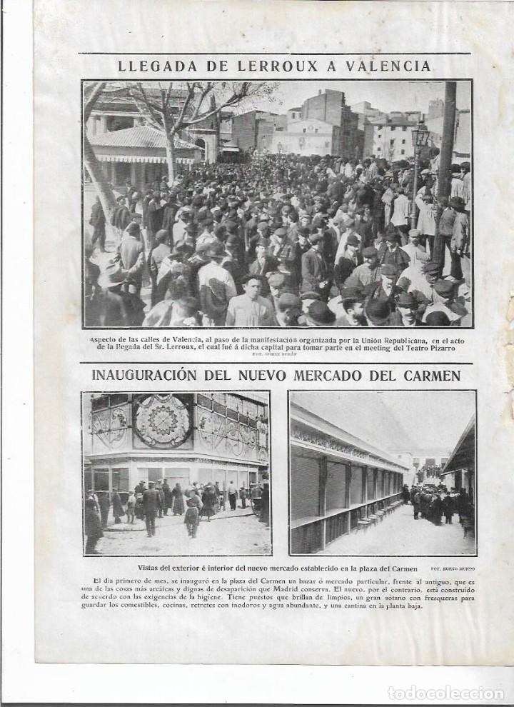 Collezionismo: A&Ntilde;O 1906 RECORTE PRENSA MADRID INAUGURACION DEL NUEVO MERCADO DEL CARMEN