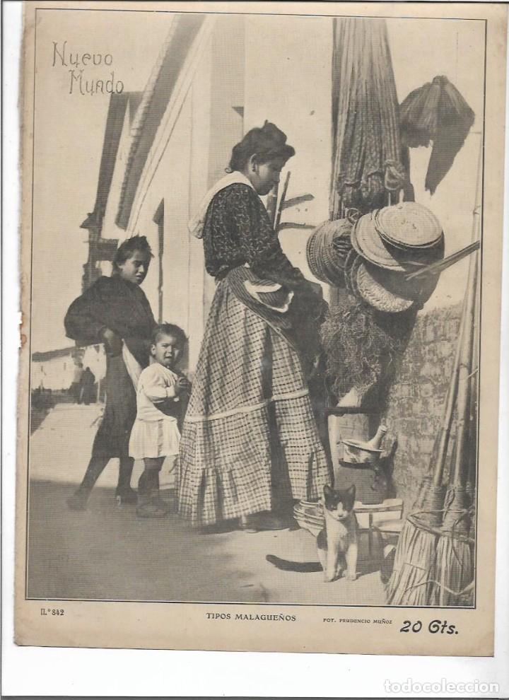 Colecionismo: A&Ntilde;O 1910 RECORTE PRENSA MALAGA TIPOS MALAGUE&Ntilde;OS FOTOGRAFIA FOTOGRAFO PRUDENCIO MU&Ntilde;OZ