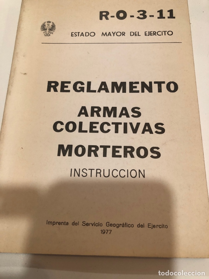 Coleccionismo: Reglamento armas colectivas morteros. Instruccion