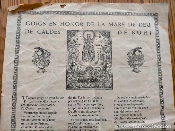 Coleccionismo: GOIGS EN HONOR DE LA MARE DE DEU DE CALDES DE BOHI GOZOS GOIG MUSICA