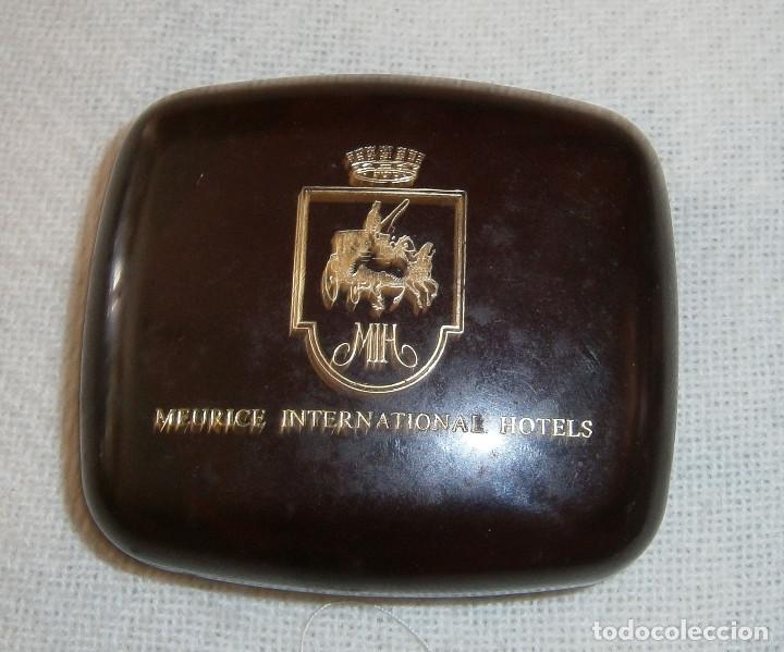 Coleccionismo: caja plastico con pastilla de jabon del hotel Meurice international a&ntilde;os 90