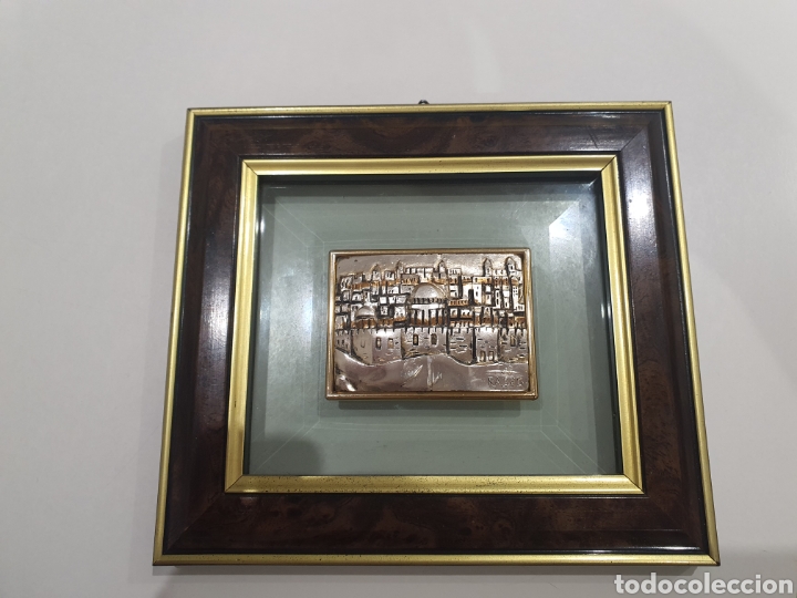 Coleccionismo: Marco con pieza de plata de ley realizada por el artista israel&iacute; saad.