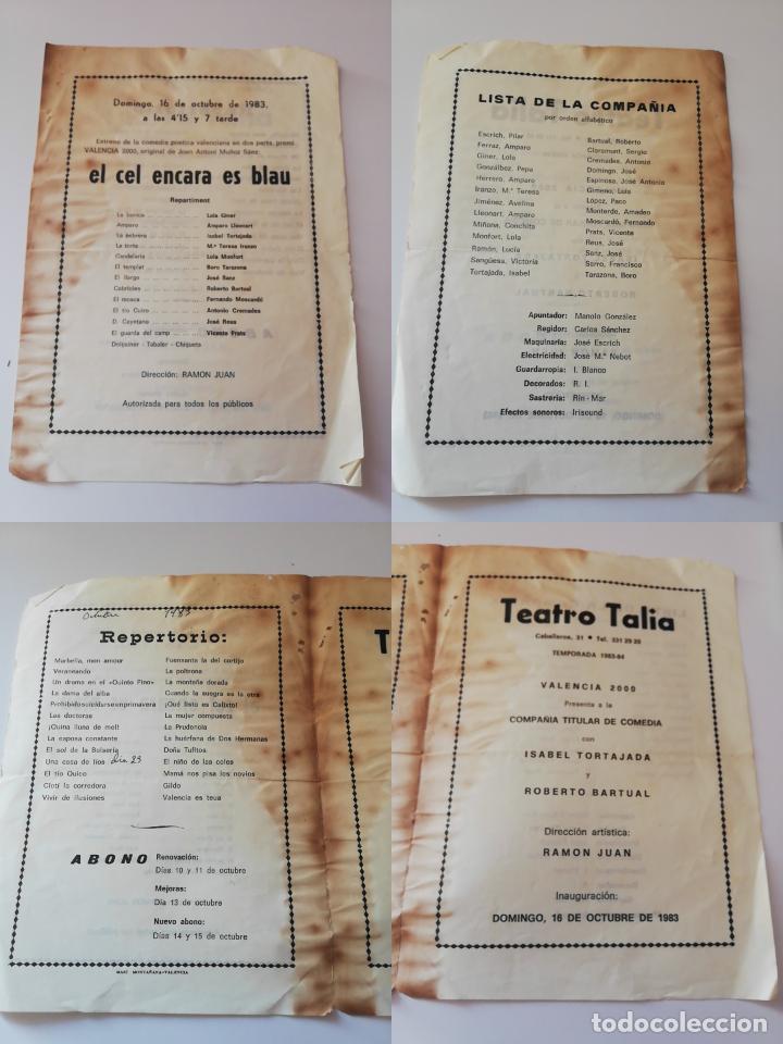 Collezionismo: ANTIGUO PROGRAMA / OLD PROGRAM: TEATRO TALIA, VALENCIA. TEMPORADA 1983-84