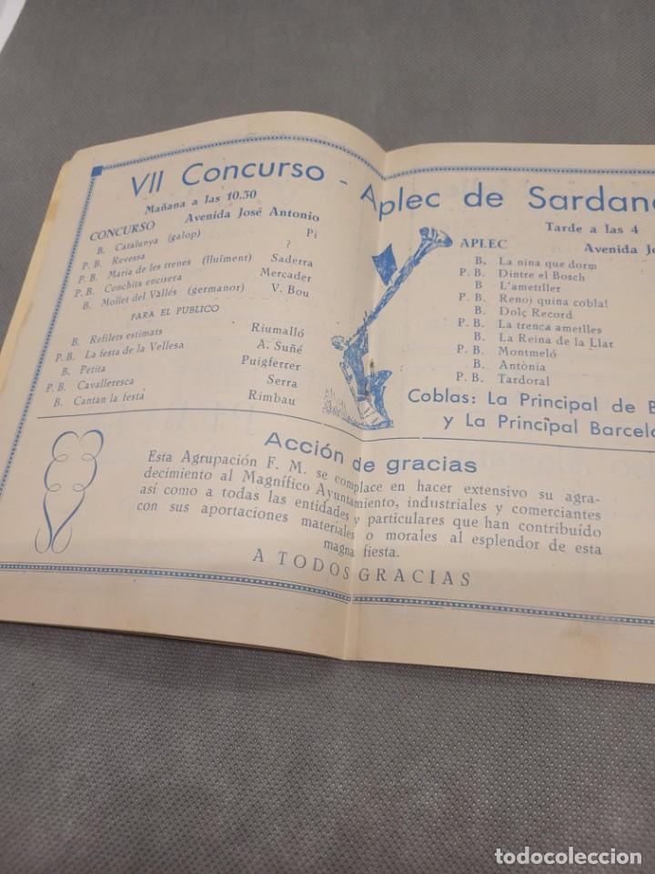 Coleccionismo: Programa Aplec Agrupaci&oacute;n Folkl&oacute;rica Molletense 1954 - Foto 3