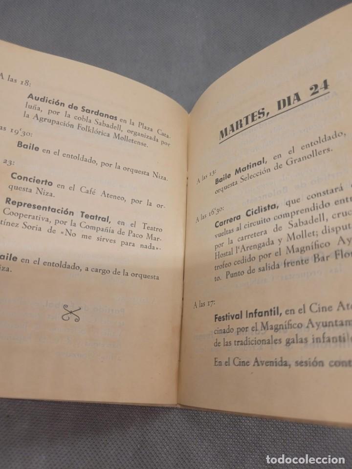 Coleccionismo: Programa Festa Major MOLLET 1964 - Foto 2