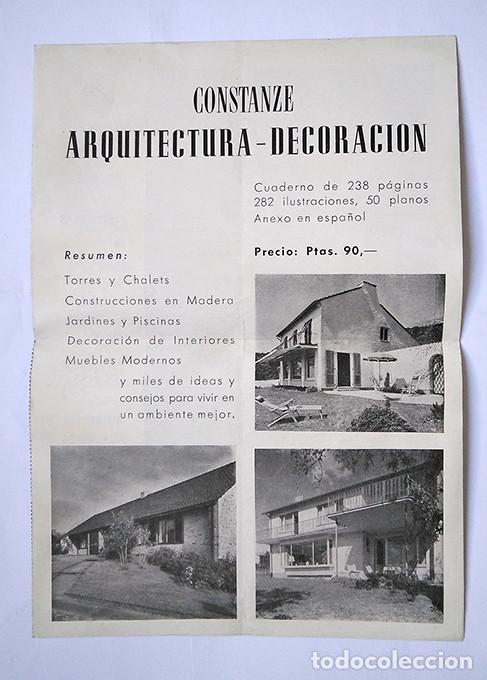 Colecionismo: Constanze Arquitectura &ndash; Decoraci&oacute;n. D&iacute;ptico promocional