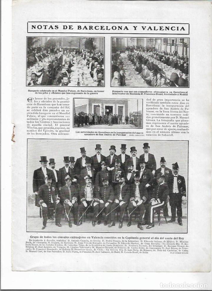 Colecionismo: A&Ntilde;O 1910 RECORTE PRENSA BARCELONA AUTORIDADES INAUGURACION APEADERO SAN ANDRES DEL PALOMAR TREN