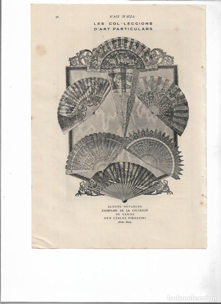 Collezionismo: A&Ntilde;O 1921 RECORTE PRENSA EN CATALAN COLECCION DE ABANICOS DE CARLOS PIROZZINI FOTOGRAFIA MAS VANOS