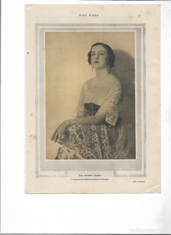 Sammelleidenschaft Papier: A&Ntilde;O 1921 RECORTE PRENSA EN CATALAN MADRONA ANDREU DE OBREGON FOTO ARE&Ntilde;AS