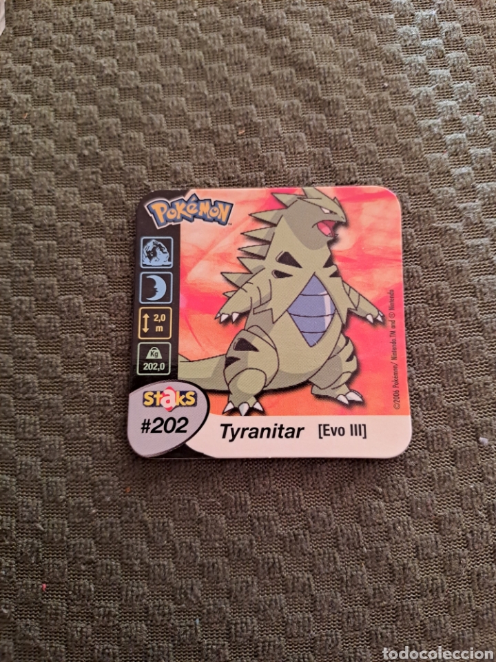 Coleccionismo: STAK IM&Aacute;N n&ordm; 202 TYRANITAR&nbsp;STAKS POK&Eacute;MON de Nintendo 2006