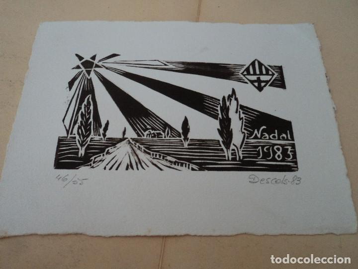 Coleccionismo: felicitacion litografia descals 1983, n&ordm; 46 de 55, 14 x 19 cm