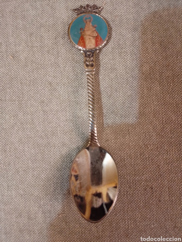 Coleccionismo: Cucharilla de &iquest;alpaca?recuerdo de la Virgen del Pilar. 13 cm. Pedido m&iacute;nimo 5 &euro;