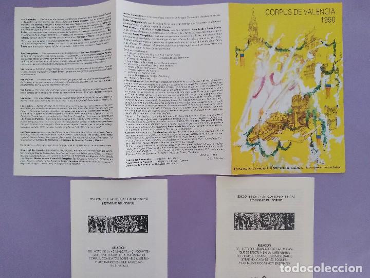 Coleccionismo: PROGRAMA DESARROLLO PROCESION CORPUS VALENCIA 1990. - Foto 2