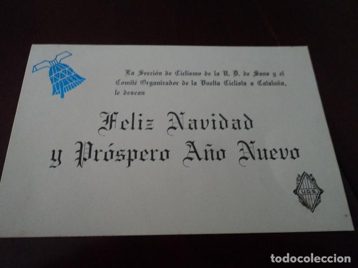 Coleccionismo: la seccion de ciclismo de sans y el comite organizador vuelta cilista a catalu&ntilde;a felicita navidad
