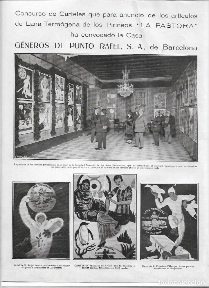 Colecionismo: 1925 CONCURSO CARTELES ANUNCIO LANA TERMOGENA DE LOS PIRINEOS LA PASTORA GENEROS DE PUNTO RAFEL