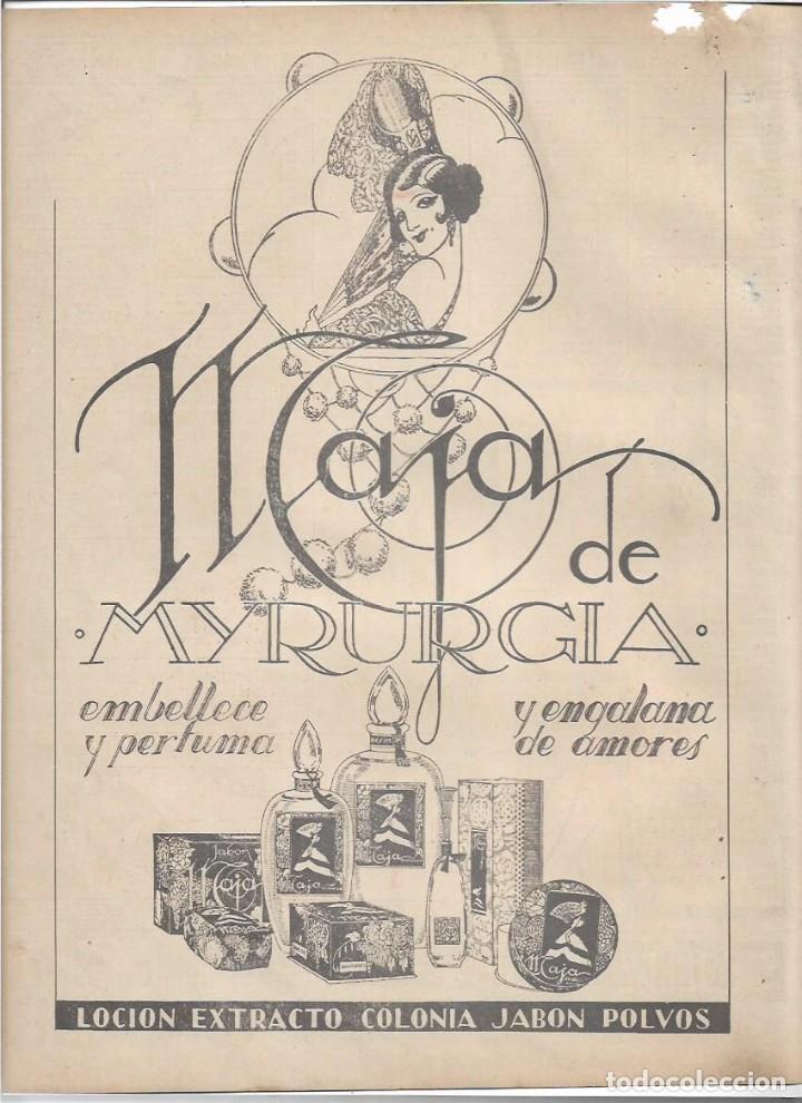 Collezionismo: A&Ntilde;O 1925 RECORTE PRENSA PUBLICIDAD MAJA DE MYRURGIA LOCION EXTRACTO COLONIA POLVOS JABON
