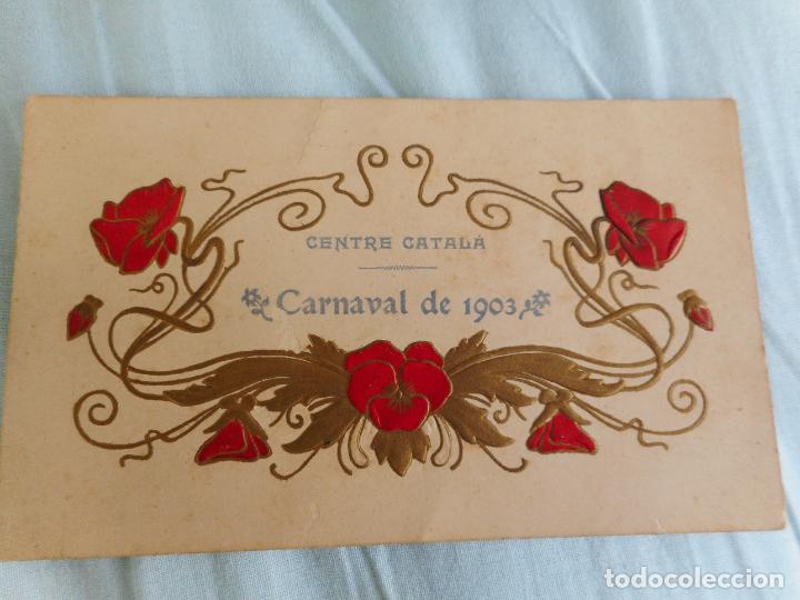Coleccionismo: ANTIGUO PROGRAMA CENTRE CATALA. CARNAVAL 1903 BALL DE LA CANDELERA. TIP TARRAGONA