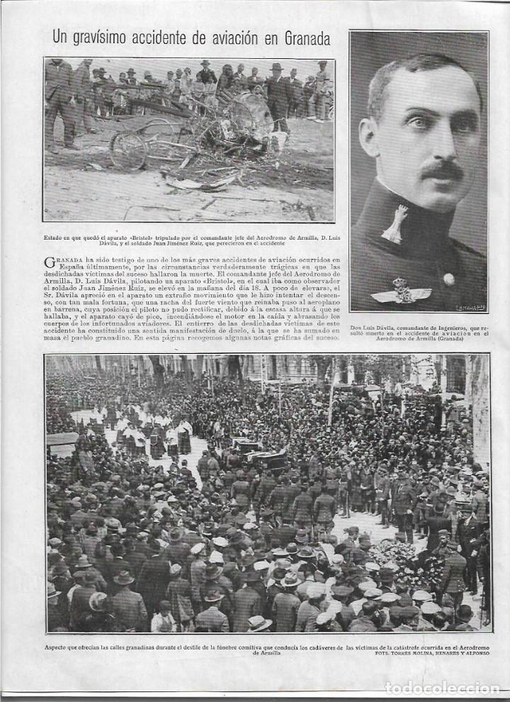 Collezionismo: A&Ntilde;O 1925 RECORTE PRENSA ACCIDENTE AVIACION EN GRANADA ENTIERRO VICTIMAS APARATO BRISTOL LUIS DAVILA