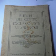 Coleccionismo: MAGNIFICO ANTIGUO BUTLLETI DEL CENTRE EXCURSIONISTA VILAFRANQUI DEL 1934 VILAFRANCA. Lote 355096018