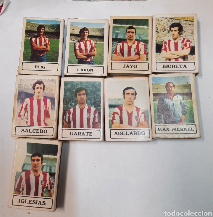 Coleccionismo: Coleccion nueve cajas cerillas / fosforos At. De Madrid