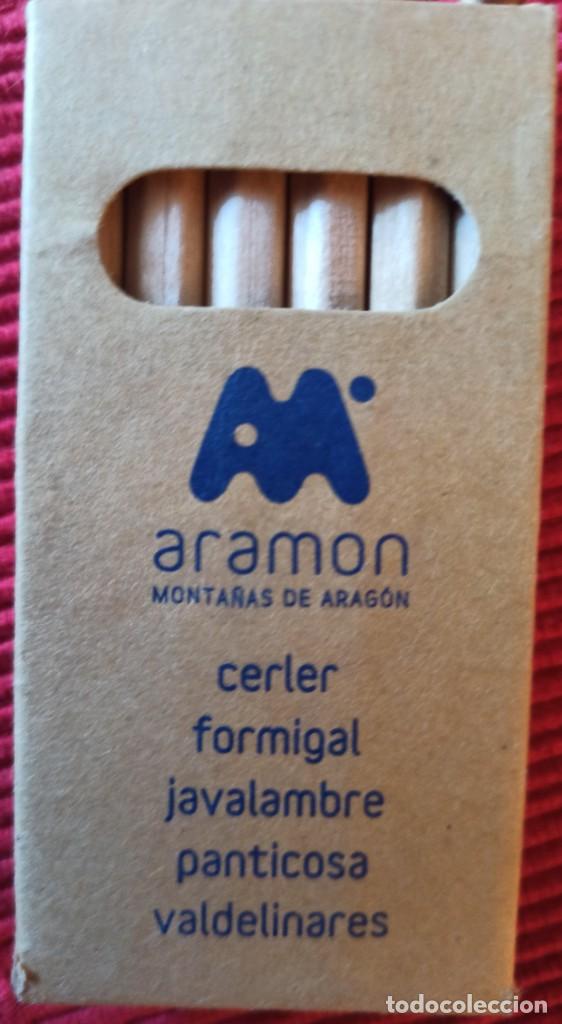 Coleccionismo: Caja pinturas peque&ntilde;a publicidad Aramon Monta&ntilde;as Aragon nieve esqui