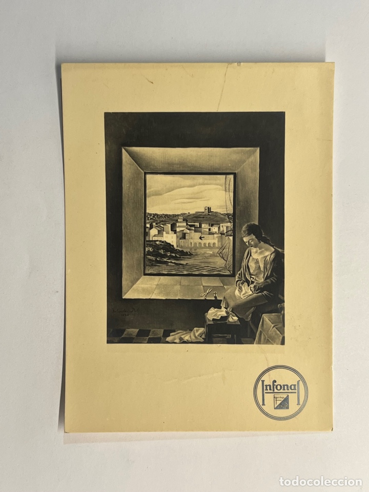 Coleccionismo: INFONAL.., Barcelona Feria de Muestras de 1950. Obsequio Tarjeta.. CADAQUES, Salvador Dali