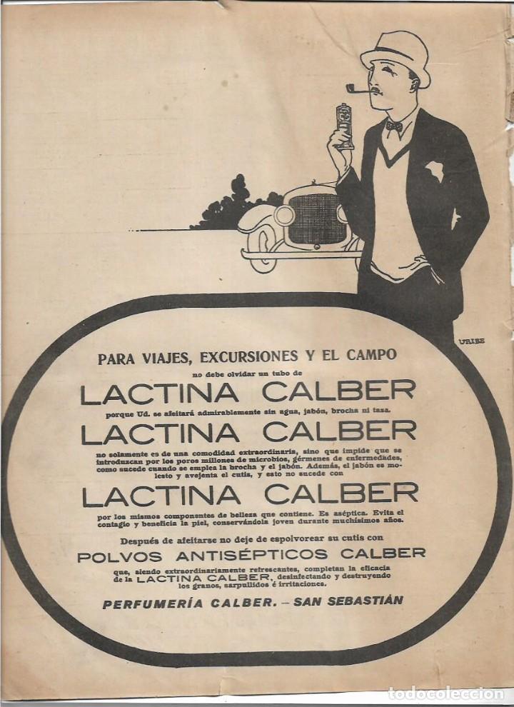Coleccionismo: A&Ntilde;O 1925 RECORTE PRENSA PUBLICIDAD LACTINA CALBER AFEITAR AFEITADO SIN AGUA JABON NI BROCHA