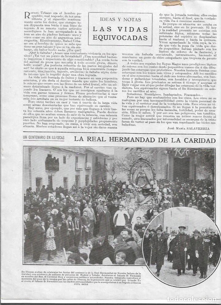 Coleccionismo: A&Ntilde;O 1925 RECORTE PRENSA ILLESCAS CELEBRACION CENTENARIO DE LA REAL HERMANDAD DE LA CARIDAD PROCESION
