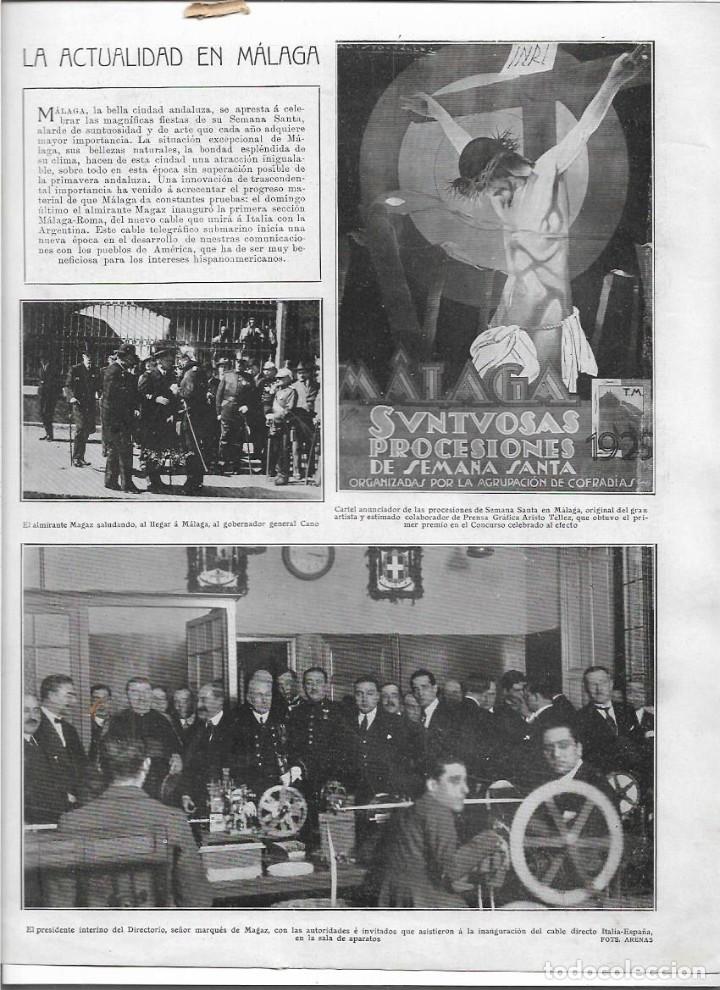 Coleccionismo: A&Ntilde;O 1925 RECORTE PRENSA MALAGA MAGAZ INAUGURACION DEL CABLE TELEGRAFICO DIRECTO ITALIA ESPA&Ntilde;A