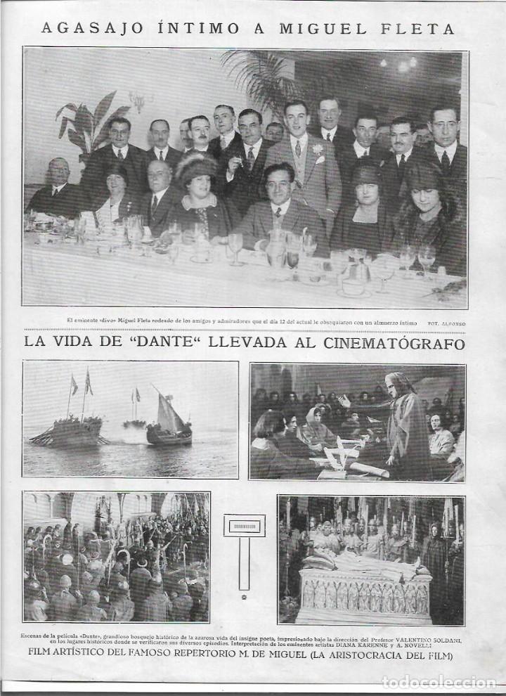 Coleccionismo: A&Ntilde;O 1925 RECORTE PRENSA CINE LA VIDA DE DANTE M DE MIGUEL LA ARISTOCRACIA DEL FILM VALENTINO SOLDANI