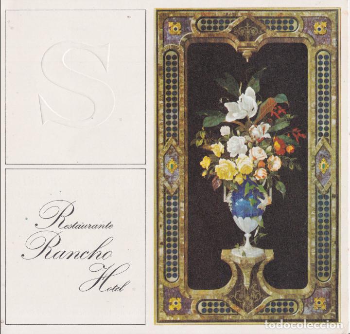 Coleccionismo: CARTA MEN&Uacute; DEL ALMUERZO OFRECIDO POR SEDA BARCELONA - RESTAURANTE RANCHO HOTEL - CASTELLDEFELS 1976