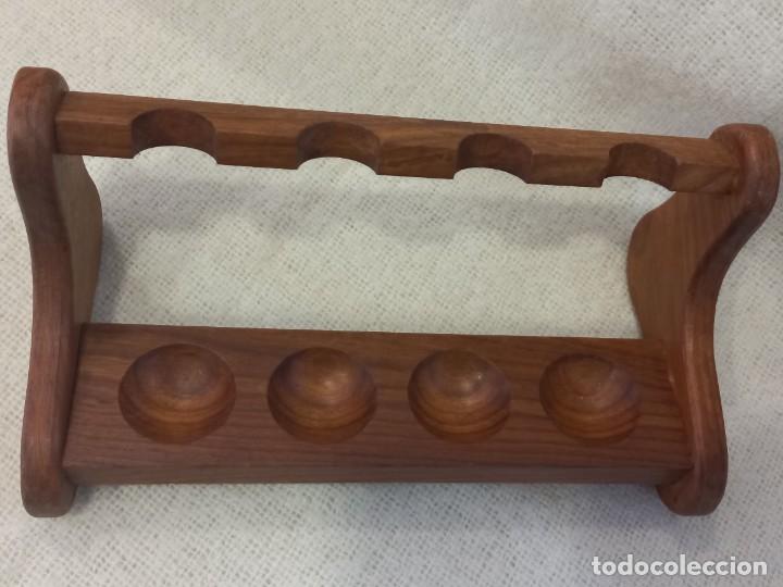 Coleccionismo: SOPORTE RECTANGULAR PARA PIPAS (4) madera - Foto 2